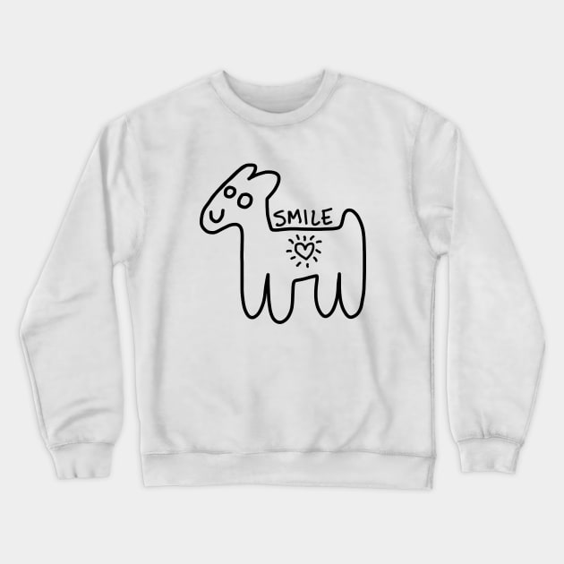 SMILE (happy animal) Crewneck Sweatshirt by Angel Rivas